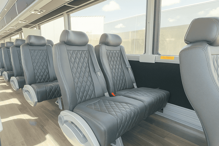 interior of Union Coach Bus Service charter bus