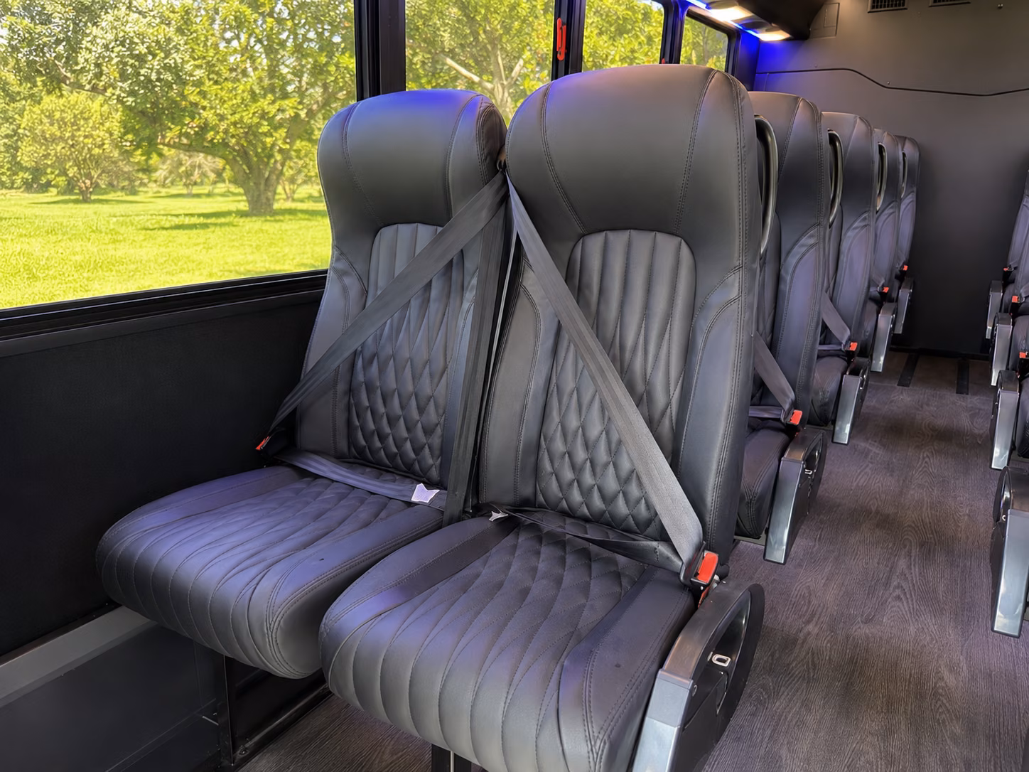 union 15 passenger minibus inside