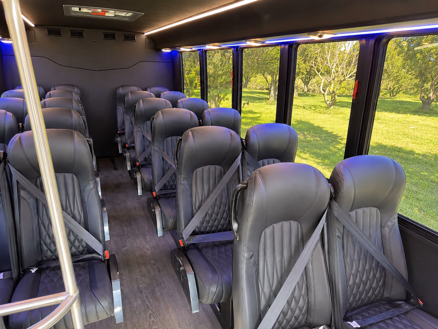 union 15 passenger minibus interior