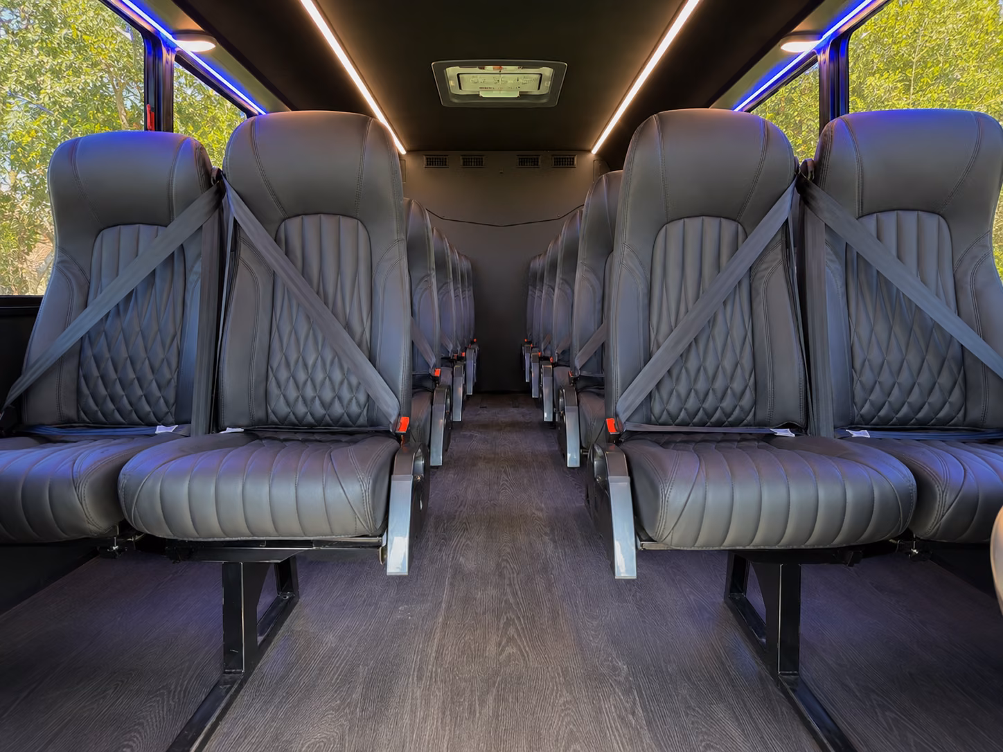 union 18 passenger minibus inside