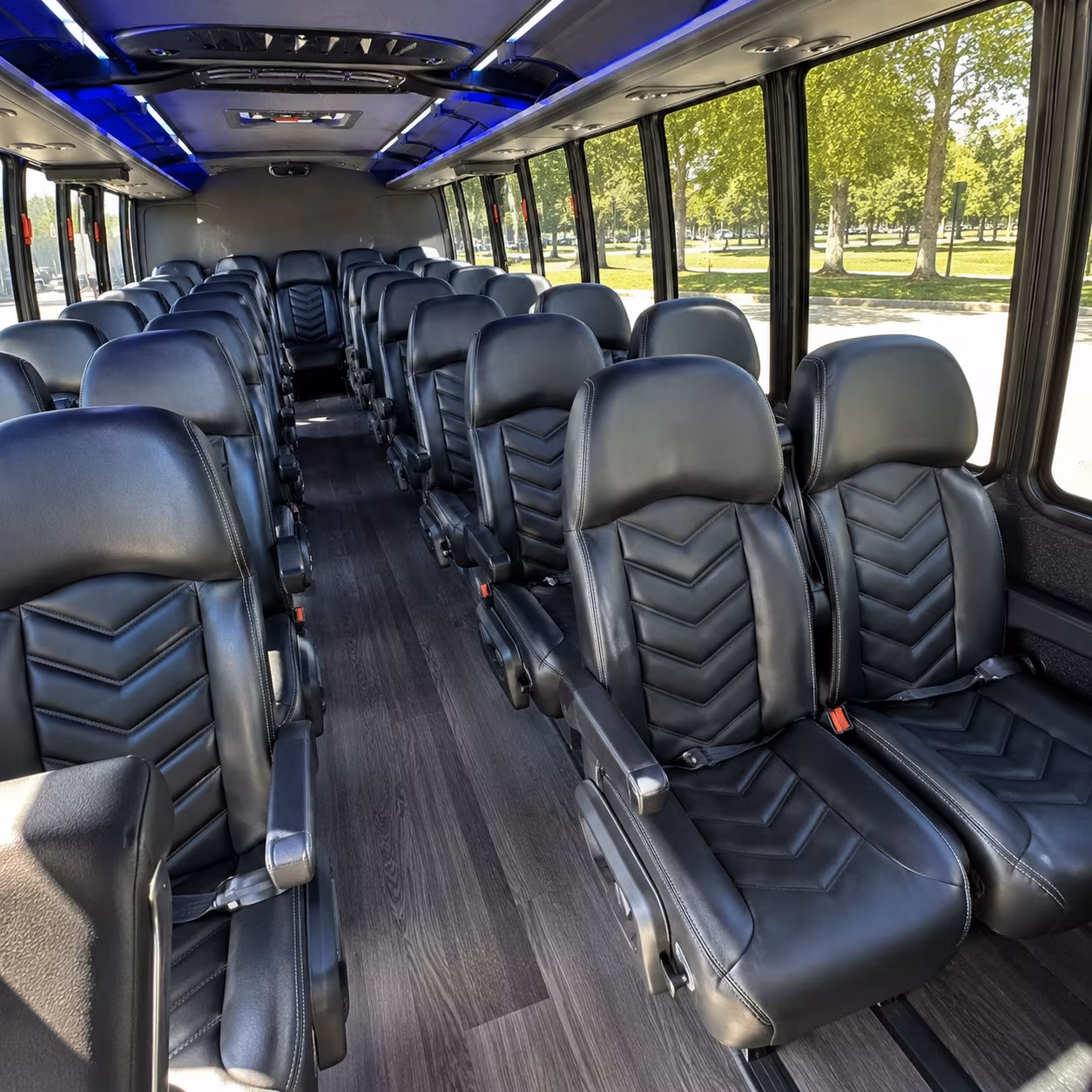 union 25 passenger minibus inside