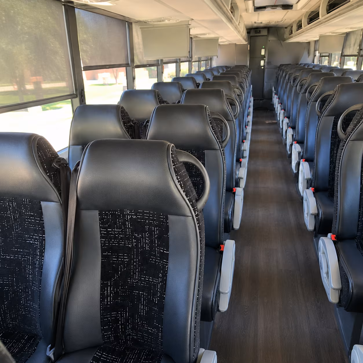 union 56 passenger charter bus inside