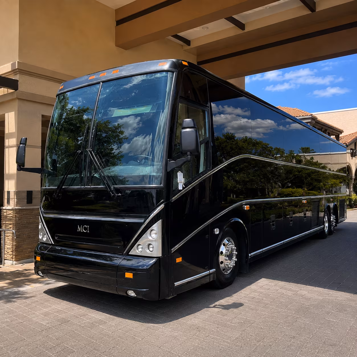 union 56 passenger charter bus