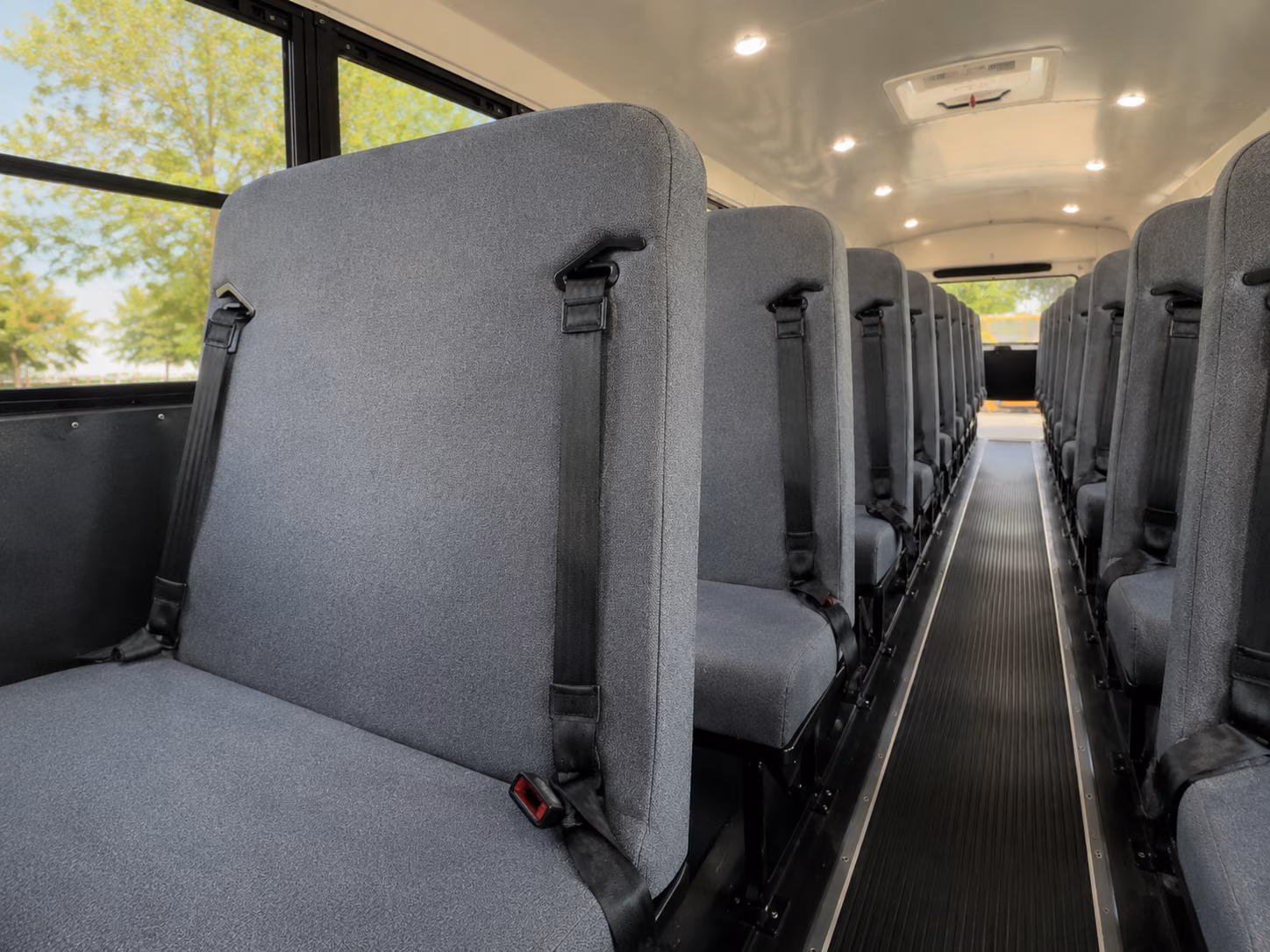 union school bus inside